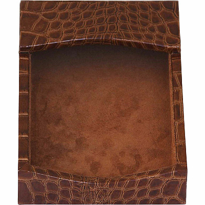 Protacini Cognac Brown Italian Patent Leather 4" x 6" Memo Holder (A6109)