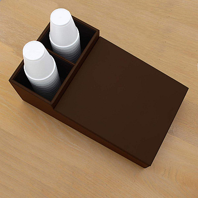 Dacasso Leather Coffee Condiment Organizer (A3428)