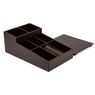 Dacasso Leather Coffee Condiment Organizer (A3428)
