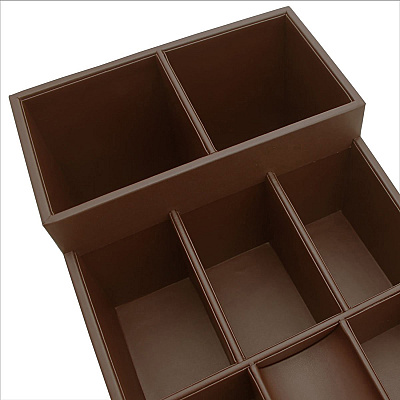 Dacasso Leather Coffee Condiment Organizer (A3428)