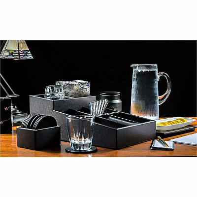Dacasso Leatherette Coffee Condiment Organizer (A1328)