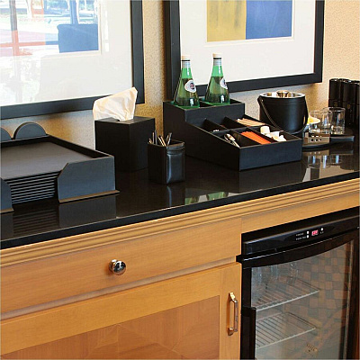 Dacasso Leatherette Coffee Condiment Organizer (A1328)