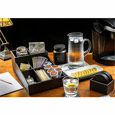 Dacasso Leatherette Coffee Condiment Organizer (A1328)