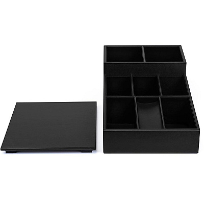 Dacasso Leatherette Coffee Condiment Organizer (A1328)