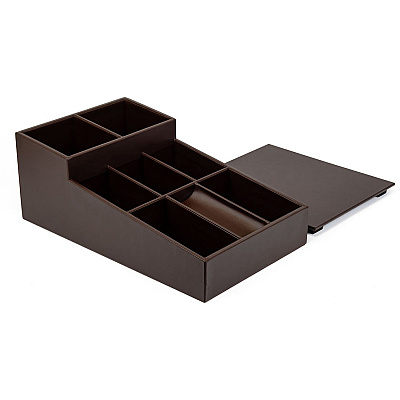Dacasso Leatherette Coffee Condiment Organizer (A3328)