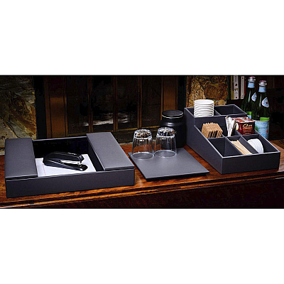 Dacasso Leatherette Coffee Condiment Organizer (A4228)