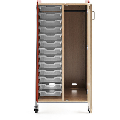 Safco Whiffle Typical Double Rolling Storage Cart (3928RED)