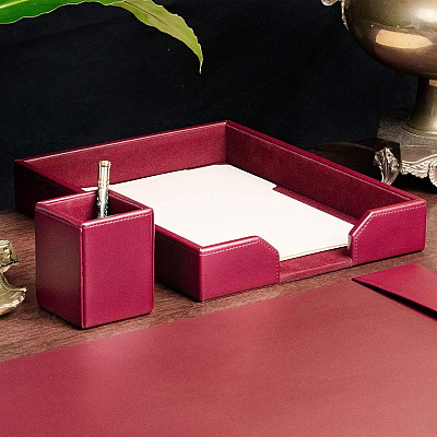 Dacasso Bonded Leather Letter Tray (A5201)