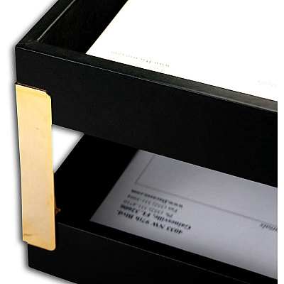 Dacasso Classic Leather Double Legal Trays (A1021)