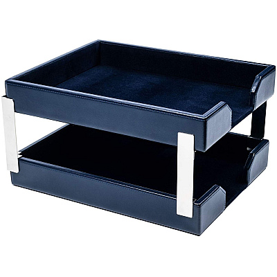 Dacasso Bonded Leather Double Letter Trays (A5022)