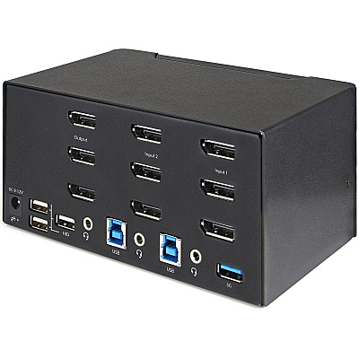StarTech 2-pt Triple Video Displayport Kvm Switch (SV231TDPU34K)