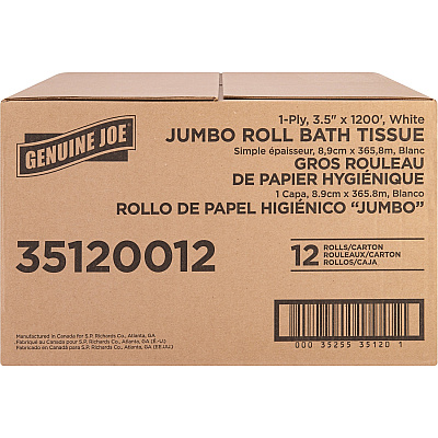 Genuine Joe 1-ply Jumbo Roll Bath Tissue (GJO35120012)