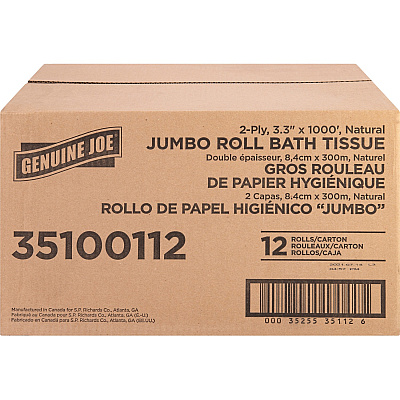 Genuine Joe Jumbo Jr Dispenser Bath Tissue Roll (GJO35100112)
