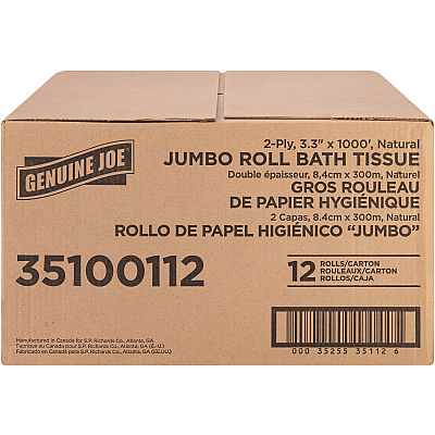 Genuine Joe Jumbo Jr Dispenser Bath Tissue Roll (GJO35100112)