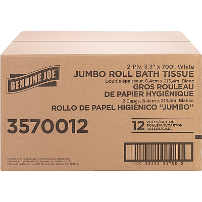 Genuine Joe Jumbo Jr Dispenser Bath Tissue Roll (GJO3570012)