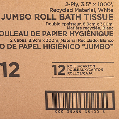Genuine Joe Jumbo Jr Dispenser Bath Tissue Roll (GJO35100012)