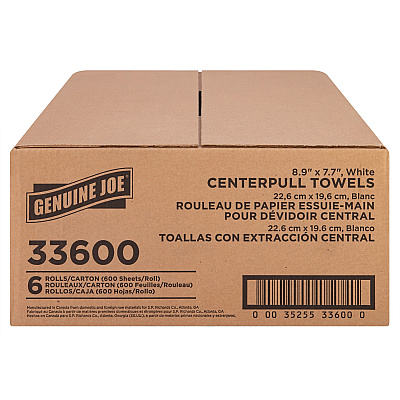 Genuine Joe Centerpull Towel Rolls (GJO33600)