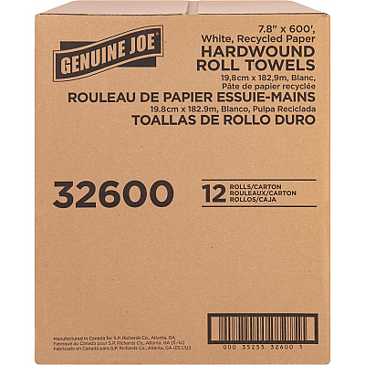 Genuine Joe Hardwound Roll Paper Towels (GJO32600)