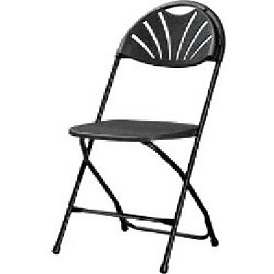 Dorel Zown Premium Fan Back Folding Chair (CSC60542BLK8E)