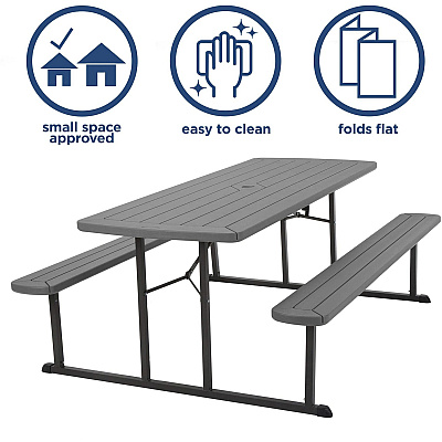 Cosco Folding Picnic Table (CSC87902DGR1E)