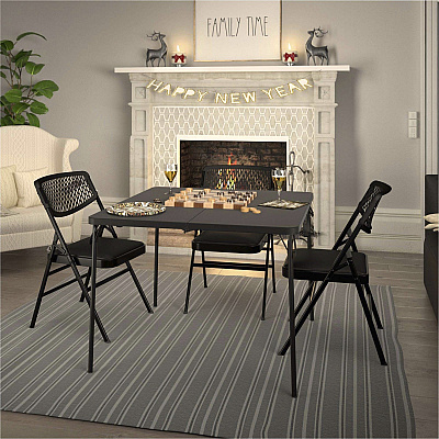 Cosco XL Fold-in-Half Card Table (CSC14036BLK1E)