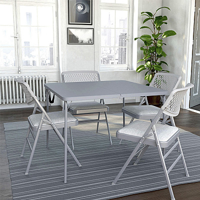 Cosco XL Fold-in-Half Card Table (CSC14036GRY1E)