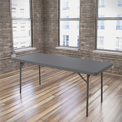 Dorel Zown Corner Blow Mold Large Folding Table (CSC60526SGY1E)