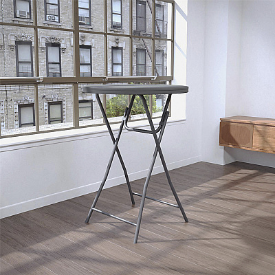 Dorel Zown Commercial Cocktail Folding Table (CSC60436SGY1E)