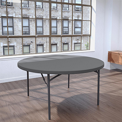 Dorel Zown Commercial Round Blow Mold Fold Table (CSC60535SGY1E)