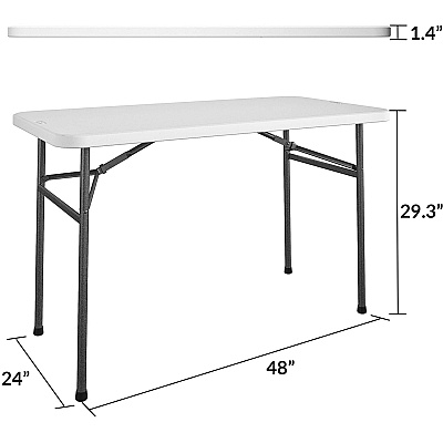 Cosco Straight Folding Utility Table (CSC14146WSL1E)