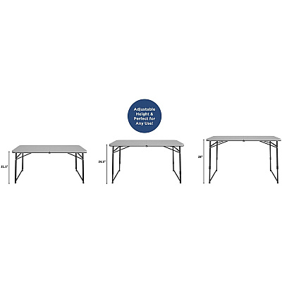 Cosco Fold Portable Indoor/Outdoor Utility Table (CSC14400GRY1E)