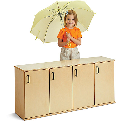 Jonti-Craft Young Time 4-Section Stackable Locker (7107YT)