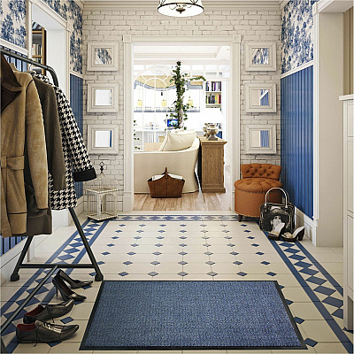 Floortex Doortex Advantagemat Blue Door Mat - 36" x 60" (FR49150DCBLV)