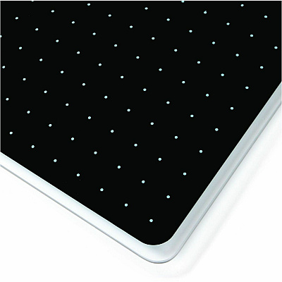Floortex Cleartex Glacier Teal & Black Plan & Grid Glass Dry-Erase Board - 14" x 14" (FCVGM1414TP)