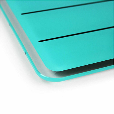 Floortex Cleartex Glacier Teal & Black Plan & Grid Glass Dry-Erase Board - 14" x 14" (FCVGM1414TP)