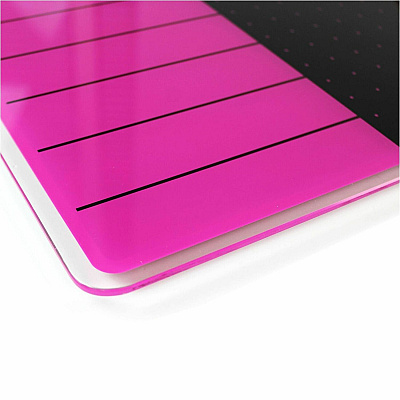 Floortex Viztex Glacier Violet & Black Plan & Grid Glass Dry-Erase Board - 14" x 14" (FCVGM1414VP)