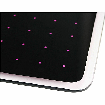 Floortex Viztex Glacier Violet & Black Plan & Grid Glass Dry-Erase Board - 14" x 14" (FCVGM1414VP)
