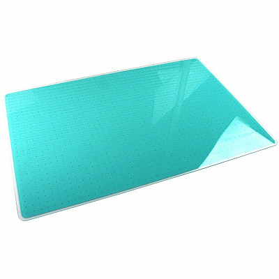 Floortex Viztex Glacier Teal Multi-Purpose Grid Glass Dry-Erase Board 24" x 36" (FCVGM2436TG)