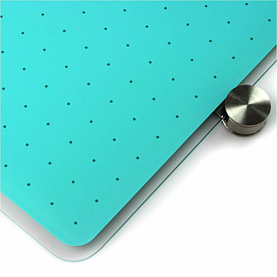 Floortex Viztex Glacier Teal Multi-Purpose Grid Glass Dry-Erase Board 30" x 40" (FCVGM3040TG)