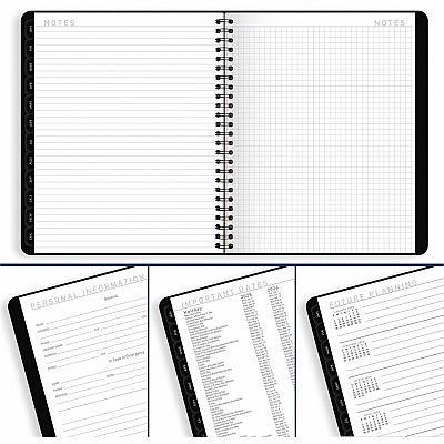 AT-A-GLANCE Contemporary Lite Weekly/Monthly Planner, 8.75 x 7, Black Simulated Leather Cover, 12-Month (Jan to Dec): 2026 (7054XL05)