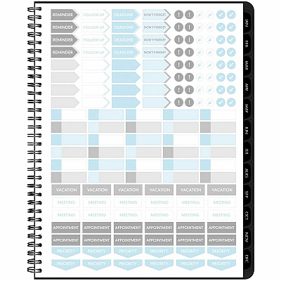 AT-A-GLANCE Contemporary Lite Weekly/Monthly Planner, 11 x 8.25, Black Simulated Leather Cover, 12-Month (Jan to Dec): 2026 (7095XL05)
