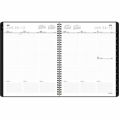AT-A-GLANCE Contemporary Lite Weekly/Monthly Planner, 11 x 8.25, Black Simulated Leather Cover, 12-Month (Jan to Dec): 2026 (7095XL05)