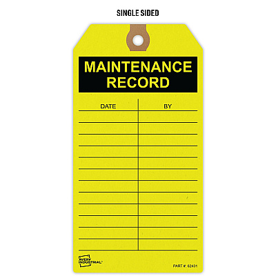 Avery Preprinted MAINTENANCE RECORD Hang Tags (AVE62431)