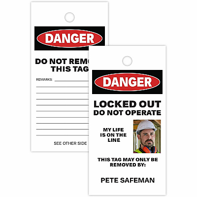 Avery UltraDuty Plastic Tags, 5.5" x 2.83" , Danger Header (AVE62401)