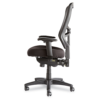 Alera Elusion Series Mesh High-Back Multifunction Chair, Supports Up to 275 lb, 17.2" to 20.6" Seat Height, Black (ALEEL41ME10B)