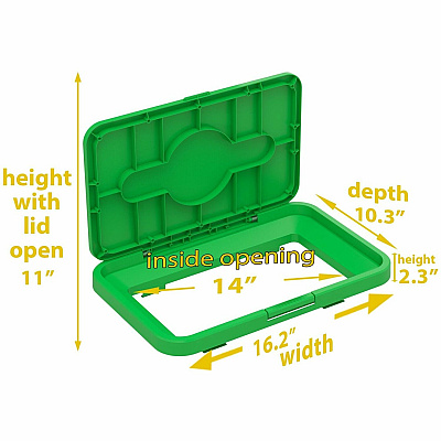 HLS Commercial Rectangular Open Top Compost Bin/Lid (LIDROCOP)