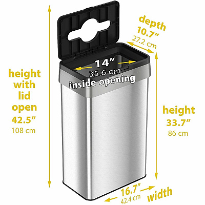 HLS Commercial 21-Gallon Trash/Recycle/Compost Can Set (HLS21UOTTRIO)