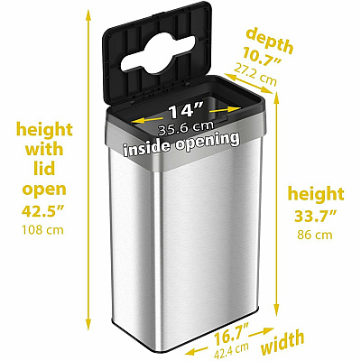 HLS Commercial 21-Gallon Trash/Recycle/Compost Can Set (HLS21UOTTRIO)