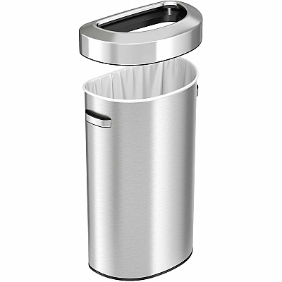 HLS Commercial Semi-Round Open Top Trash Can (HLS23DOT)