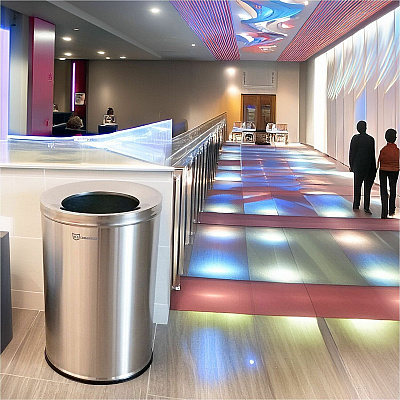 HLS Commercial 26-Gallon Round Open Top Trash Can (HLSC05G26)